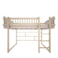 Półki i regały dla dzieci - Łóżko niskie basic antresola kaszmir 90x200 cm - miniaturka - grafika 1