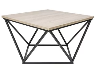 HowHomely Stolik kawowy Curved 60 cm ciemny dąb HowHomely 10-1568-60-BDO-MDF - Ławy i stoliki kawowe - miniaturka - grafika 1