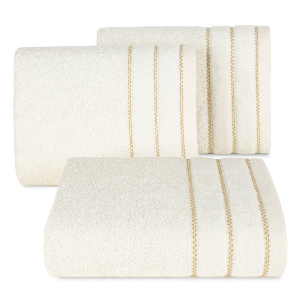 Ręcznik Dona 50x90 cm kremowy bawełniany ręcznik frotte