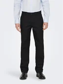 Spodnie męskie - Only & Sons Spodnie materiałowe Edge-Ed 22024468 Czarny Relaxed Fit - miniaturka - grafika 1