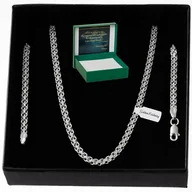 Biżuteria dla dzieci - Srebrny Łańcuszek Bismark 50cm/3mm Pr 925 Prezent - miniaturka - grafika 1