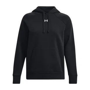 Damska Bluza UNDER ARMOUR UA RIVAL FLEECE HOODIE 1379500-001 – Czarny - Bluzy damskie - miniaturka - grafika 1