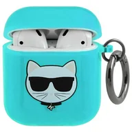 Akcesoria do słuchawek - Apple Karl Lagerfeld Etui Karl Lagerfeld KLA2UCHFL AirPods cover niebieski/blue Choupette KLD562BLU - miniaturka - grafika 1