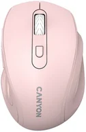 Myszki - Canyon 6 buttons wireless 2.4Ghz mouse, MX8650A Sensor, DPI up to 1600,Injection case, 3 M life times left and right switches, 2xAAA battery, ABS material. Size: 105x71x40mm, Weight: 59g, Pink - miniaturka - grafika 1