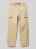 Spodnie i spodenki dla chłopców - Spodnie cargo o luźnym kroju z detalem z logo - miniaturka - grafika 1