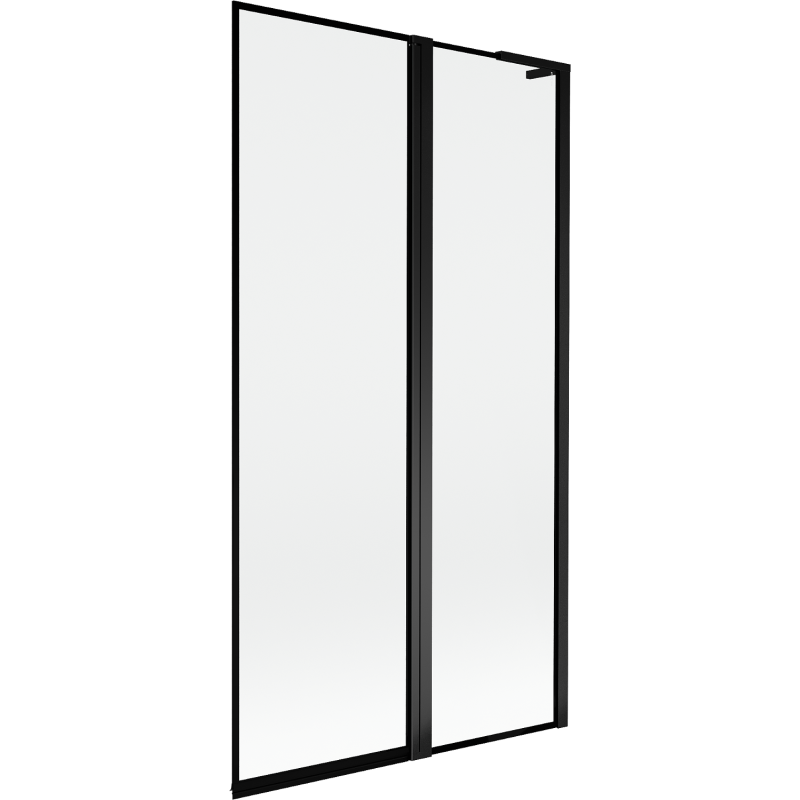 Mexen Mist L parawan nawannowy 2-skrzydłowy prawy 100 x 150 cm, czarna ramka, czarny - 8A9L-100-011-70-70-P