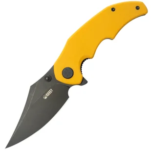 KUBEY Ceto Blackwashed Sandvik 14C28N Ostrze Żółty G10 Linerlock KU181G - Scyzoryki - miniaturka - grafika 1