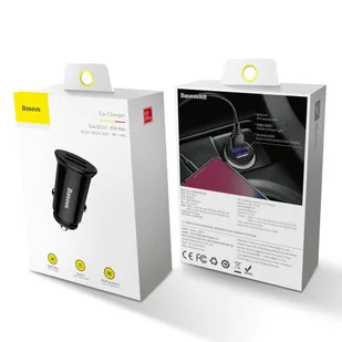 Baseus Circular inteligentna ładowarka samochodowa 2x USB QC3.0 Quick Charge 3.0 SCP AFC 30W czarny (CCALL-YD01) - Ładowarki samochodowe - miniaturka - grafika 15