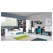 Zestawy mebli dla dzieci - Zestaw Mebli Młodzieżowych A Tablo Meblar Grafit, Biały Lux, Atlantic - miniaturka - grafika 1