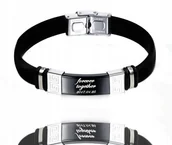 Bransolety męskie - 830 BRANSOLETKA z grawerem MĘSKA DZIEŃ OJCA ŚWIĘTA - miniaturka - grafika 1