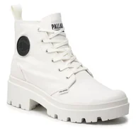 Botki damskie - Trapery Palladium Pallabase Twill 96907-116-M Biały - miniaturka - grafika 1