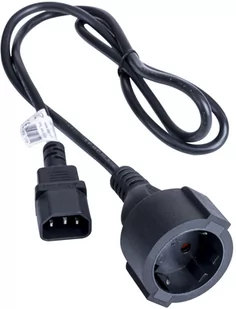 Kabel zasilający Akyga CEE 7/3 - IEC C14 1 m Black (5901720137029) - Kable - miniaturka - grafika 1