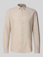 Koszule męskie - Koszula casualowa o kroju slim fit z mieszanki lnu i bawełny model ‘CAIDEN’ - miniaturka - grafika 1