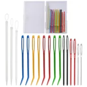 Pasmanteria - Igły do szycia włóczki przędzy tępe do wełny dziewiarskie 18 el. - miniaturka - grafika 1