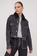 Kurtki damskie - Karl Lagerfeld Jeans kurtka jeansowa damska kolor szary przejściowa oversize - miniaturka - grafika 1