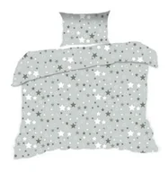 Pościel dla dzieci - Extrapościel Pościel bawełniana 90x120 366K gwiazdki szara Kids 24 z poszewką 40x60 - miniaturka - grafika 1