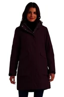 Płaszcze damskie - killtec Damski Parka/wodoodporny płaszcz z odpinanym kapturem Damen Funktionsparka, dunkelpflaume, 46, 43284-000 - miniaturka - grafika 1