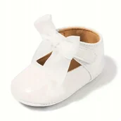 Buty dla dziewczynek - Buciki dla niemowlaka chrzest prezent modne obuwie do chrztu Lakierowane - miniaturka - grafika 1
