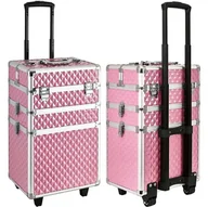 Kosmetyczki, organizery i kuferki - CA19C Kufer na kółkach 3w1 61x36x25 pink - miniaturka - grafika 1
