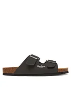 Klapki i japonki męskie - Pepe Jeans Klapki PMS80003 Czarny - miniaturka - grafika 1