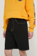 Spodenki męskie - Quiksilver szorty jeansowe męskie kolor czarny - miniaturka - grafika 1