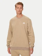 Bluzy męskie - adidas Bluza Seasonal Essentials IY6613 Beżowy Regular Fit - miniaturka - grafika 1