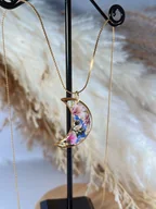 Naszyjniki - Naszyjnik Kwiatuszkowy Księżyc - miniaturka - grafika 1