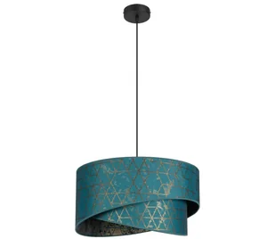 Żyrandol na lince REZO 1xE27/60W/230V turkusowy - Lampy sufitowe - miniaturka - grafika 1
