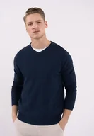 Swetry męskie - Sweter z dekoltem w serek S-STIG - miniaturka - grafika 1