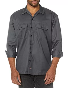 Dickies Męska koszula z długim rękawem, szary (Charcoal Grey Ch), XXL - Koszule męskie - miniaturka - grafika 1