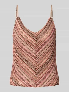 Top na ramiączkach o kroju regular fit ze wzorem na całej powierzchni model ‘DEMI’ - Koszulki i topy damskie - miniaturka - grafika 1