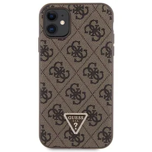 Etui Guess GUHCN61P4TDSCPW na iPhone 11 / Xr - brązowe Crossbody 4G Metal Logo - Etui i futerały do telefonów - miniaturka - grafika 3