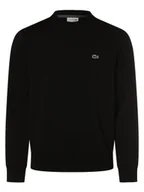 Bluzy męskie - Lacoste Męska bluza nierozpinana Mężczyźni Materiał dresowy czarny jednolity, 3 - miniaturka - grafika 1