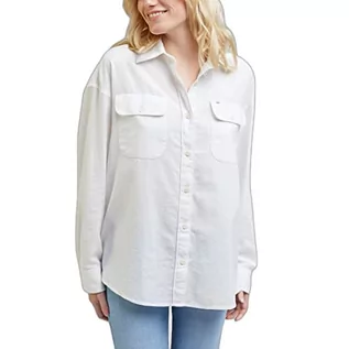 Koszulki i topy damskie - Lee Damska koszulka z przodu, jasna biel, średnia, Bright White, M - grafika 1