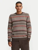 Swetry męskie - Blend Sweter 20717485 Brązowy Regular Fit - miniaturka - grafika 1