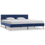 Łóżka - vidaXL Rama łóżka, niebieska, tapicerowana tkaniną, 180 x 200 cm - miniaturka - grafika 1