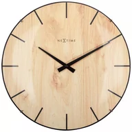 Zegary - Nextime Zegar ścienny Edge Wood Dome jasne drewno - miniaturka - grafika 1