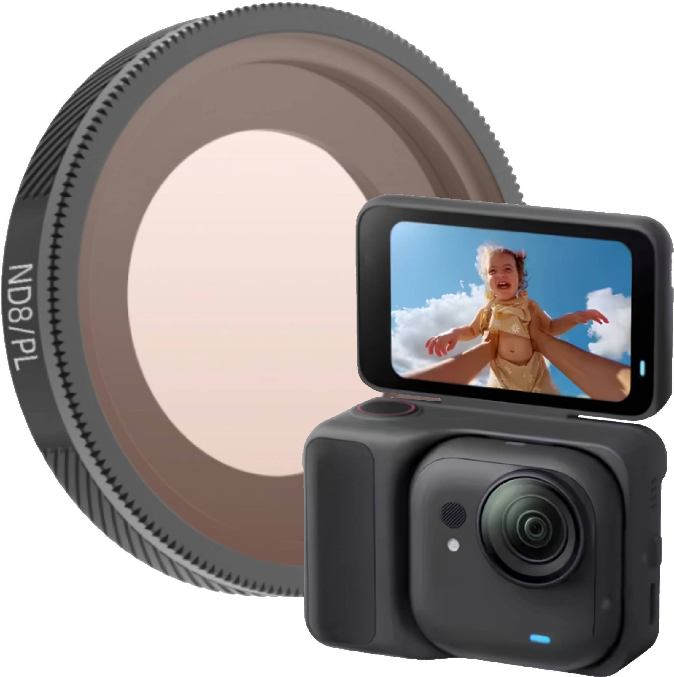 Filtr BRDRC FILTR ND8/PL SZARY POLARYZACYJNY OCHRONNY DO KAMERY SPORTOWEJ INSTA360 GO ULTRA