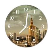 Naklejki na drzwi i meble - Zegar ścienny okrągły Warszawa - miniaturka - grafika 1