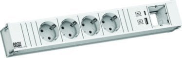 Bachmann BACHMANN CONI 4xCEE7/3 1xUSB A/C 22W 1xCM 0,2m GST18 RAL9010