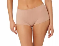 Majtki damskie - GUESS BEŻOWE GŁADKIE MAJTKI TYPU SZORTY Z ELASTANEM L GNA - miniaturka - grafika 1