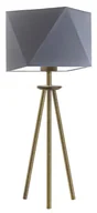 Lampy stojące - Lampa stołowa trójnóg na złotym stelażu - Mort - miniaturka - grafika 1