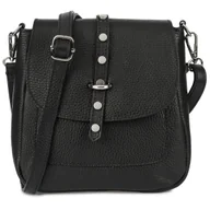 Torebki damskie - Skórzana listonoszka damska z klapką Vera Pelle fuksja X45 - miniaturka - grafika 1