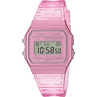 Zegarki damskie - CASIO Damski cyfrowy zegarek kwarcowy z paskiem z żywicy F-91WS-4EF, Rosa, F-91WS-4EF - miniaturka - grafika 1