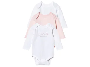 lupilu® Body niemowlęce z bawełny, 3 sztuki (74/80, biały/jasnoróżowy) - Body dla niemowląt - miniaturka - grafika 1