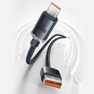 Baseus Crystal Shine Series kabel przewód USB do szybkiego ładowania i transferu danych USB Typ A - USB Typ C 100W 1,2m czarny (CAJY000401) - Kable USB - miniaturka - grafika 13