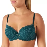 Biustonosze - Billet Doux Damski Divine 70hah32 klasyczny biustonosz z fiszbinami, głęboki angielsko-zielony, 75C - miniaturka - grafika 1
