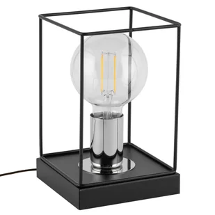 Nocna lampka Vox 50371 Sigma loftowa do sypialni czarna srebrna - Lampy stojące - miniaturka - grafika 1