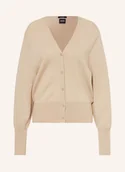 Swetry damskie - Boss Kardigan Fuvrona Z Kaszmiru beige - BOSS - miniaturka - grafika 1