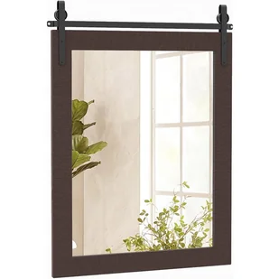 Solidne Lustro Ścienne, 76,5 x 54 cm, Prostokątne Lustro Samoprzylepne z Drewna Sosnowego i Szkła o Wysokiej Rozdzielczości (Orzech) - Lustra Solidne Lustro Ścienne, 76,5 x 54 cm, Prostokątne Lustro Samoprzylepne z Drewna Sosnowego i Szkła o Wysokiej Rozdzielczości (Orzech) - Lustra - miniaturka - grafika 1